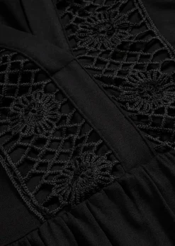 bonprix Bekleidung·Pullover & Strickjacken|Kleider^Tunika-Kleid aus softer Viskose schwarz