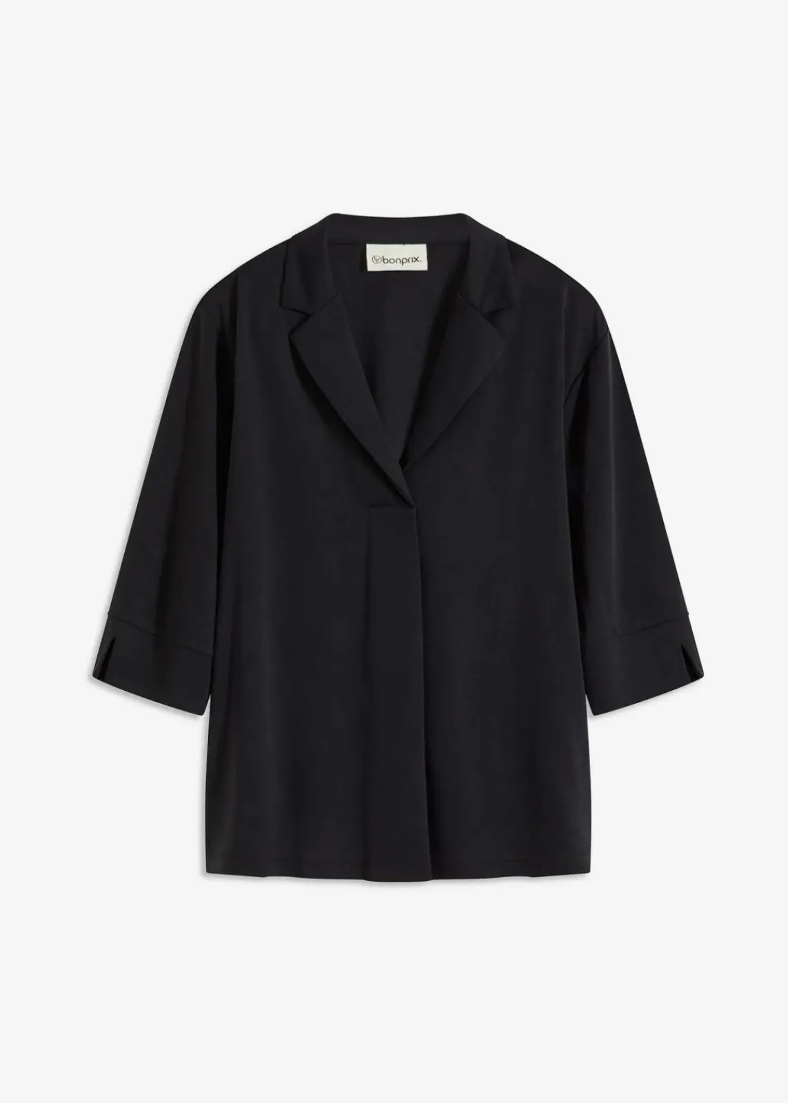 bonprix Shirts & Tops^Tunika-Shirt aus fließendem Viskose-Piqué schwarz