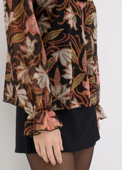 bonprix Shirts & Tops^Tunika-Shirt aus softem Mesh schwarz floral