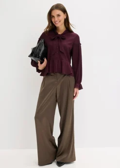 bonprix Shirts & Tops|Nachhaltigere Materialien^Tunika-Shirt aus strukturiertem Jersey weinrot