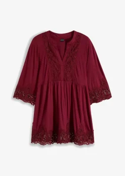 bonprix Shirts & Tops|Nachhaltigere Materialien^Tunika-Shirt aus Viskose rhododendronrot