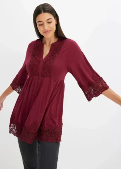 bonprix Shirts & Tops|Nachhaltigere Materialien^Tunika-Shirt aus Viskose rhododendronrot