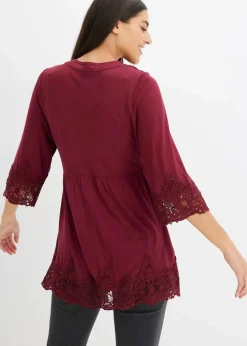 bonprix Shirts & Tops|Nachhaltigere Materialien^Tunika-Shirt aus Viskose rhododendronrot