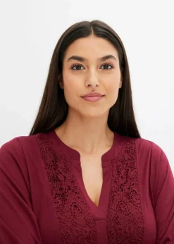 bonprix Shirts & Tops|Nachhaltigere Materialien^Tunika-Shirt aus Viskose rhododendronrot