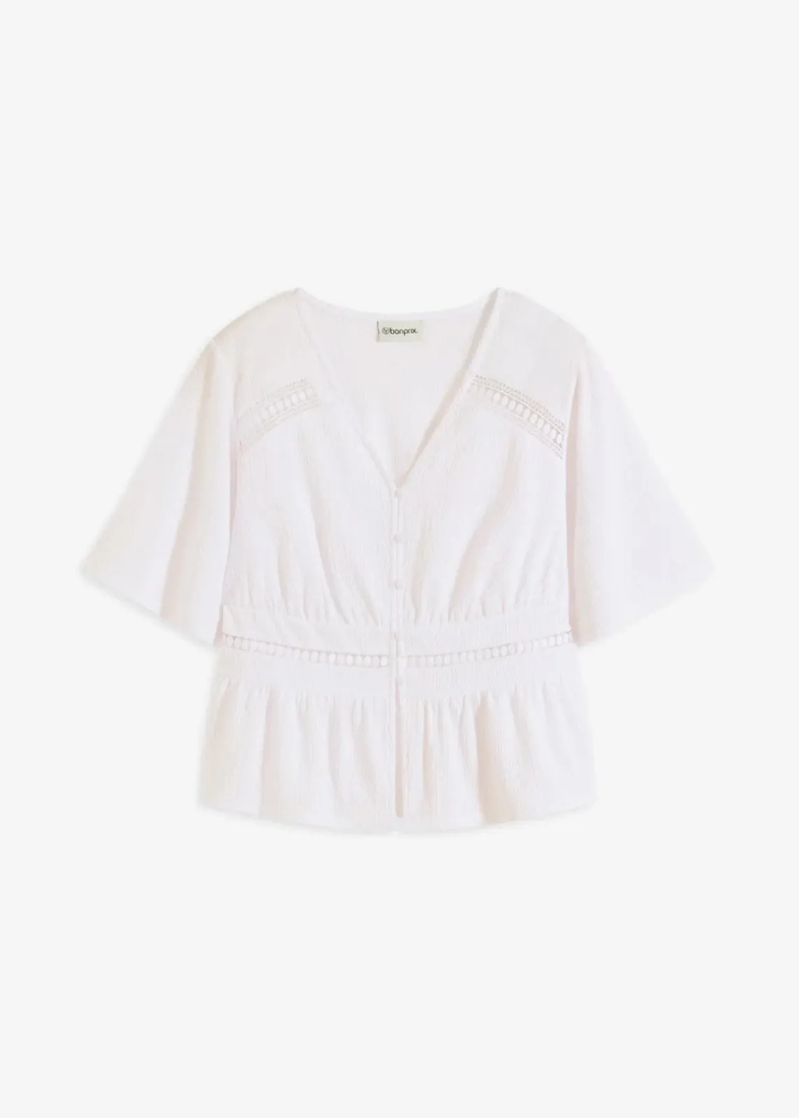bonprix Shirts & Tops^Tunika-Shirt mit Spitze weiß