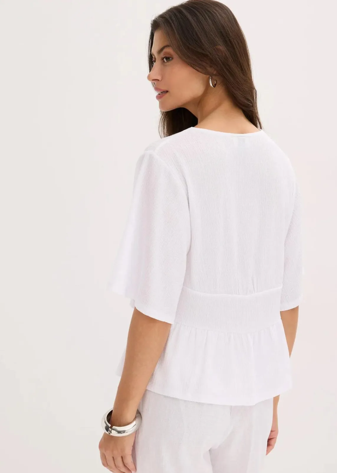 bonprix Shirts & Tops^Tunika-Shirt mit Spitze weiß