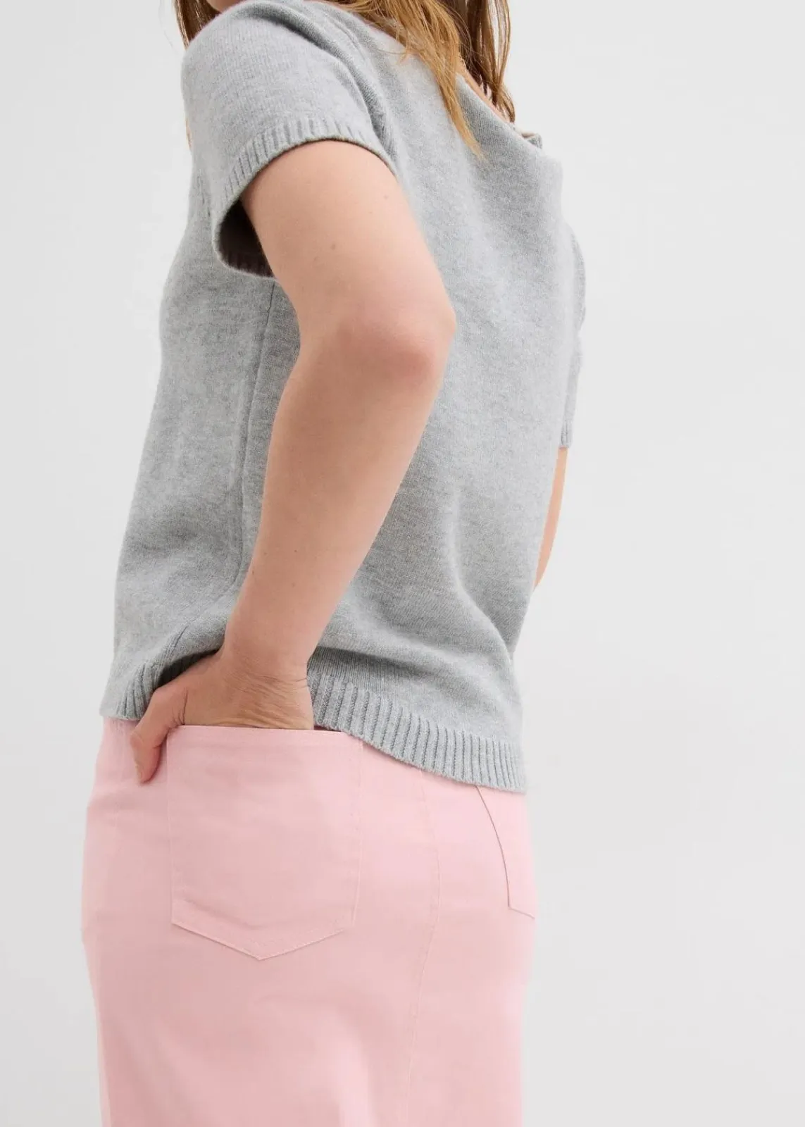 bonprix Röcke|Bekleidung·Sportbekleidung^Twill Midirock altrosa