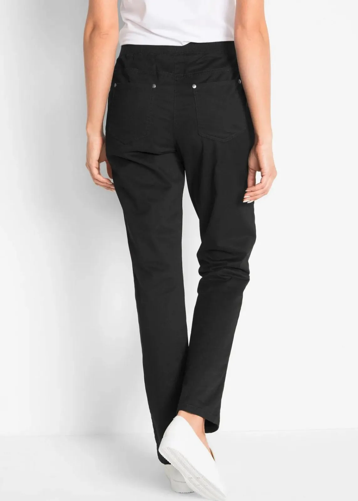 bonprix Hosen|Bekleidung·Kleider^Twill Treggings aus elastischem Baumwoll-Mix schwarz