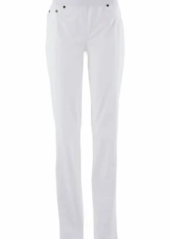 bonprix Bekleidung·Kleider|Hosen^Twill Treggings aus elastischem Baumwoll-Mix weiß