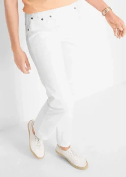 bonprix Bekleidung·Kleider|Hosen^Twill Treggings aus elastischem Baumwoll-Mix weiß