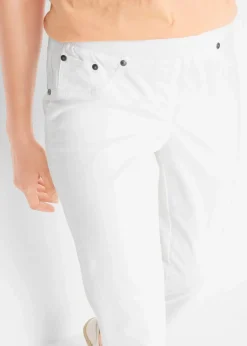 bonprix Bekleidung·Kleider|Hosen^Twill Treggings aus elastischem Baumwoll-Mix weiß