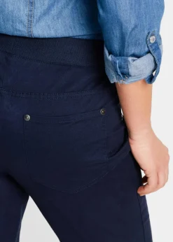 bonprix Hosen|Bekleidung·Kleider^Twill Treggings aus elastischem Baumwoll-Mix dunkelblau