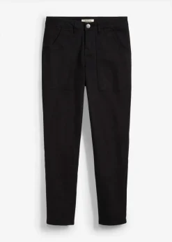 bonprix Bekleidung·Kleider|Hosen^Twillhose aus elastischem Baumwoll-Mix schwarz