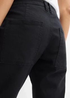 bonprix Bekleidung·Kleider|Hosen^Twillhose aus elastischem Baumwoll-Mix schwarz