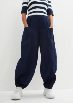 bonprix Bekleidung·Kleider|Hosen^Twillhose aus elastischem Baumwoll-Mix dunkelblau