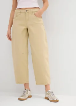 bonprix Bekleidung·Kleider|Hosen^Twillhose aus elastischem Baumwoll-Mix grünbeige