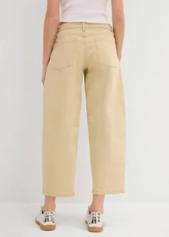 bonprix Bekleidung·Kleider|Hosen^Twillhose aus elastischem Baumwoll-Mix grünbeige