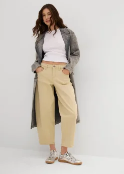bonprix Bekleidung·Kleider|Hosen^Twillhose aus elastischem Baumwoll-Mix grünbeige