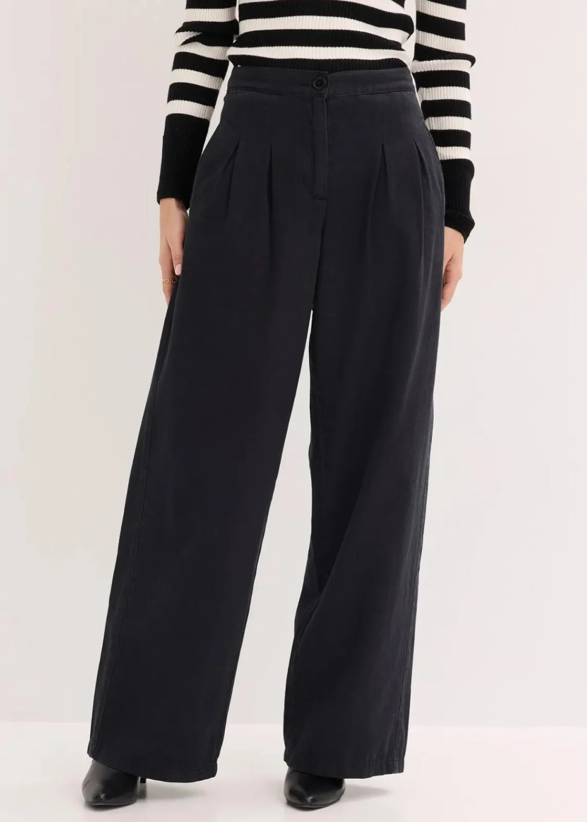 bonprix Bekleidung·Kleider|Hosen^Twillhose aus reiner Baumwolle schwarz