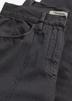 bonprix Hosen|Bekleidung·Kleider^Twillhose aus reiner Baumwolle schiefergrau washed