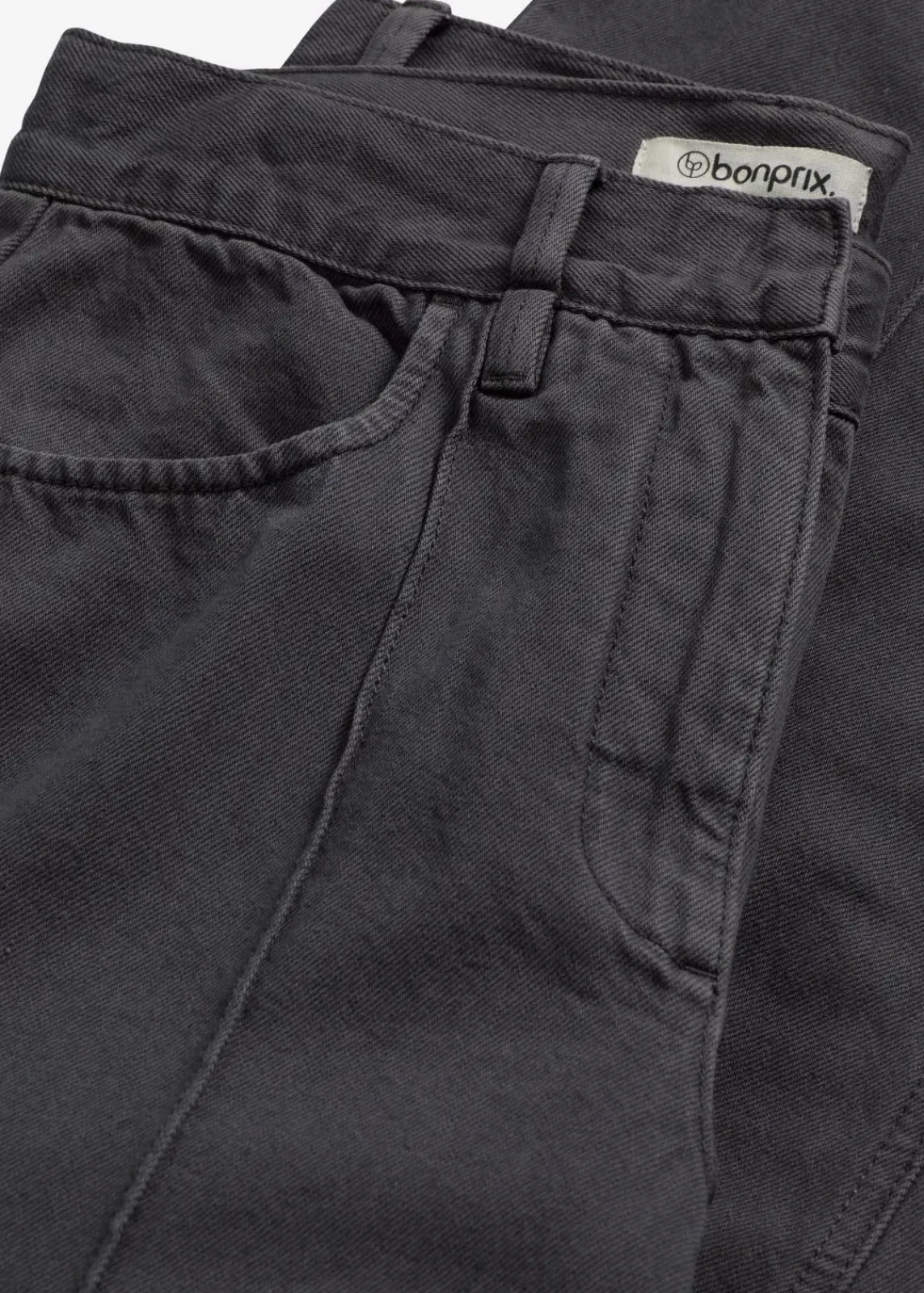 bonprix Hosen|Bekleidung·Kleider^Twillhose aus reiner Baumwolle schiefergrau washed