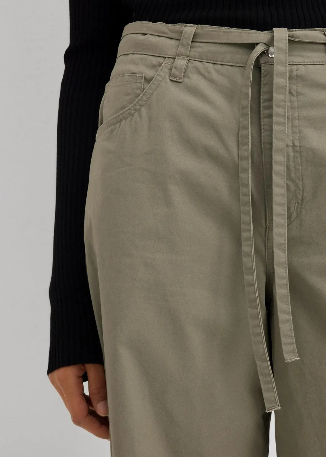 bonprix Bekleidung·Kleider|Hosen^Twillhose aus reiner Baumwolle raucholiv washed
