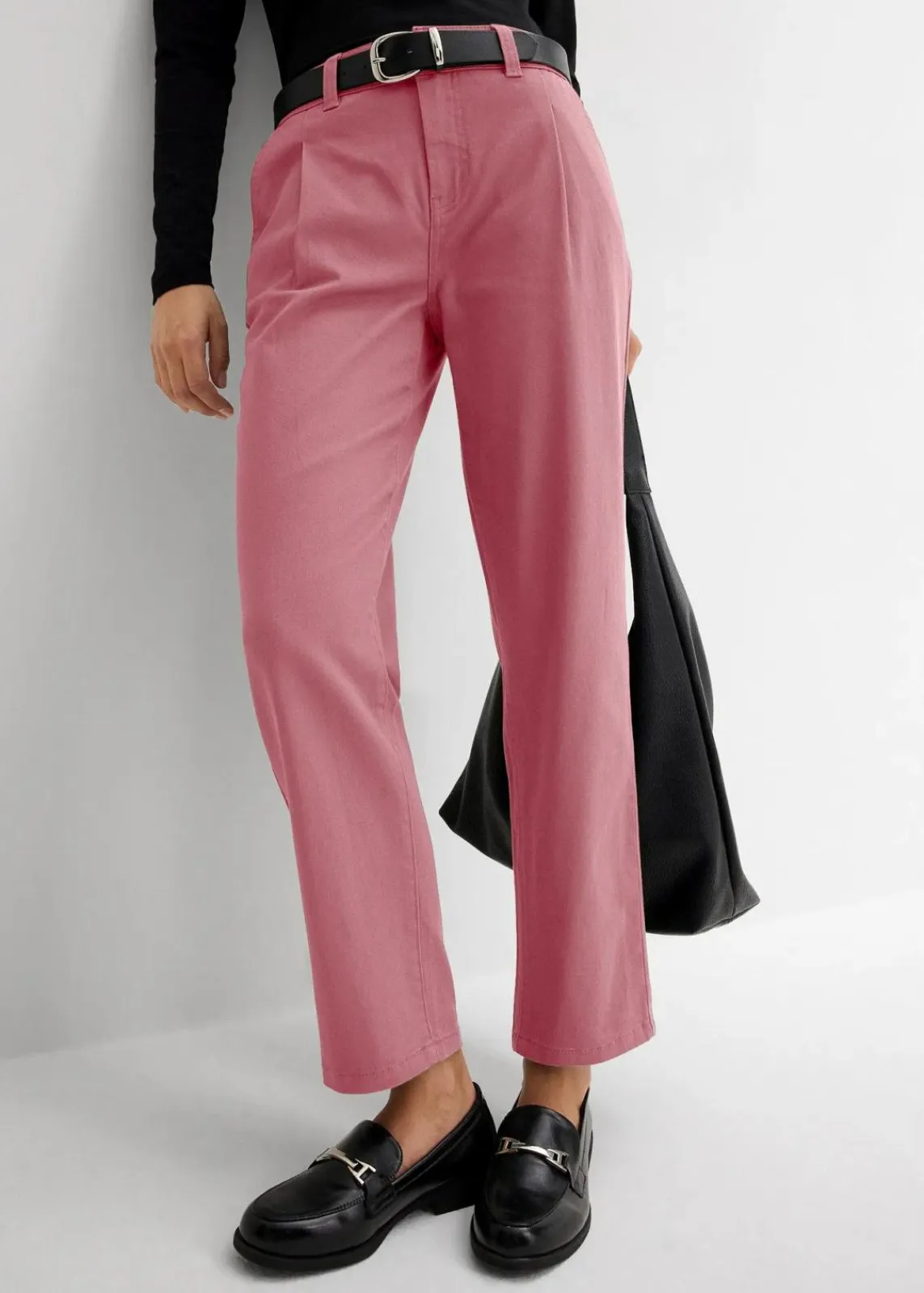 bonprix Bekleidung·Kleider|Hosen^Twillhose im Barrel Shape softbeere