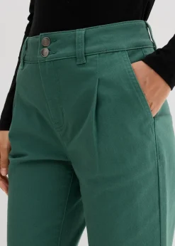 bonprix Hosen|Bekleidung·Kleider^Twillhose im Barrel Shape graugrün