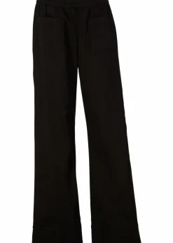 bonprix Bekleidung·Kleider|Hosen^Twillhose mit ausgestelltem Bein und High-Waist-Bequembund schwarz
