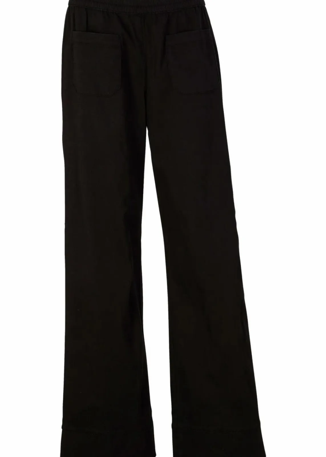 bonprix Bekleidung·Kleider|Hosen^Twillhose mit ausgestelltem Bein und High-Waist-Bequembund schwarz
