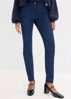 bonprix Hosen|Bekleidung·Kleider^Twillhose mit edlem Druck dunkelblau/hellindigo paisley
