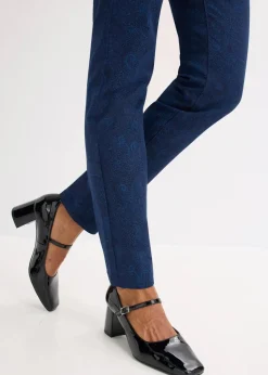 bonprix Hosen|Bekleidung·Kleider^Twillhose mit edlem Druck dunkelblau/hellindigo paisley