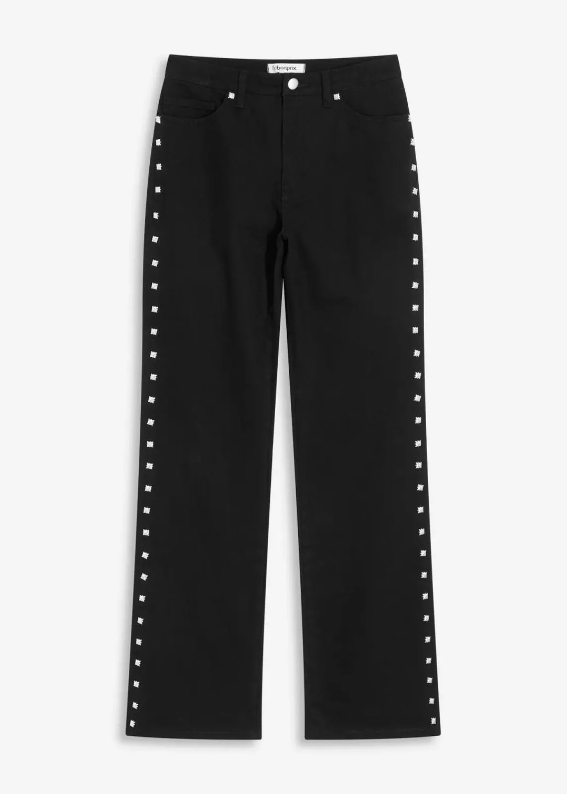 bonprix Hosen^Twillhose mit Nieten schwarz