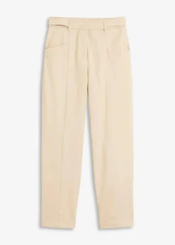 bonprix Bekleidung·Kleider|Hosen^Twillhose mit Tapered Fit hellsand