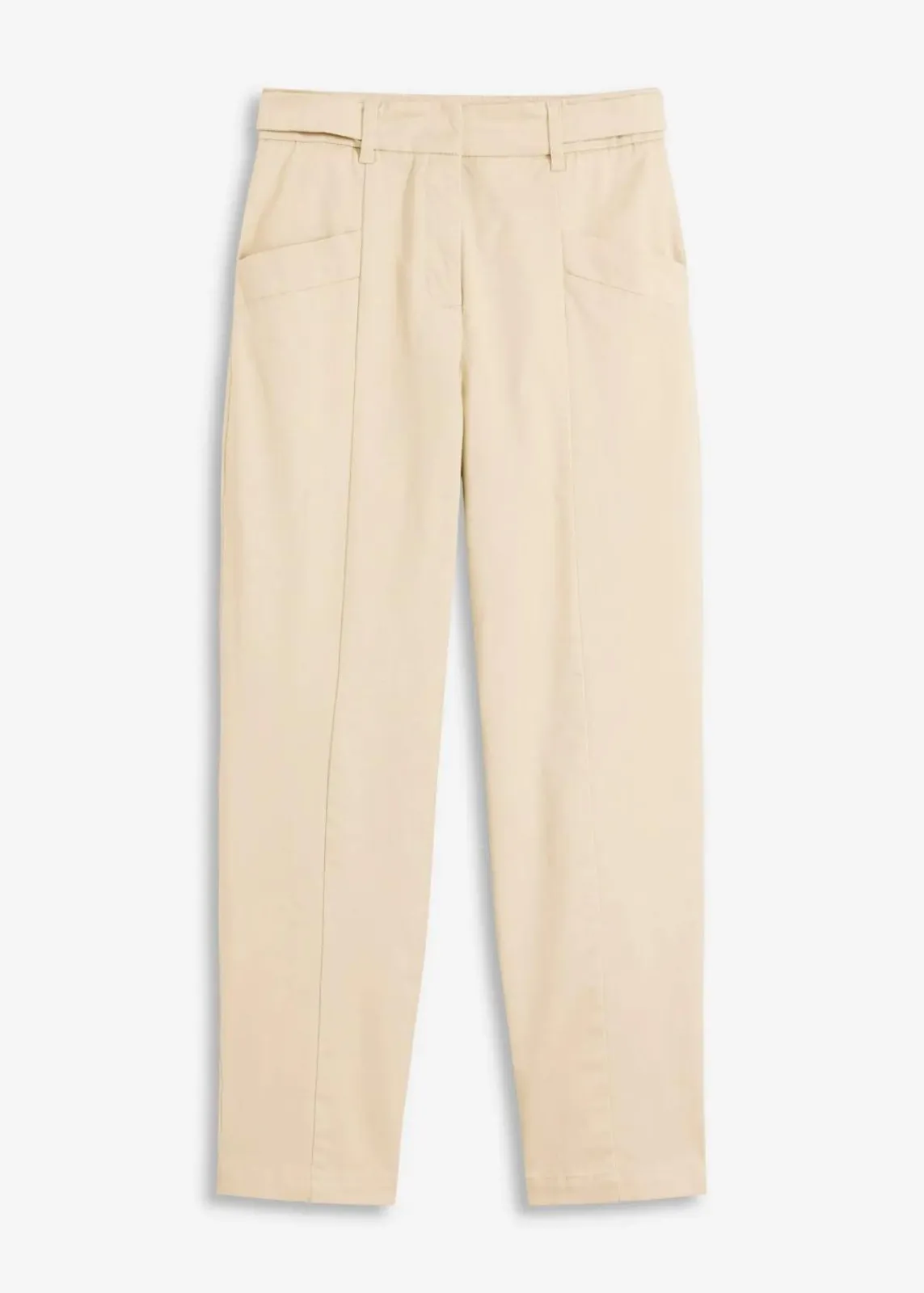 bonprix Bekleidung·Kleider|Hosen^Twillhose mit Tapered Fit hellsand