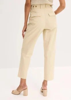 bonprix Bekleidung·Kleider|Hosen^Twillhose mit Tapered Fit hellsand