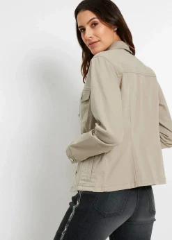 bonprix Jacken & Mäntel|Bekleidung·Hosen^Twill-Jacke sand