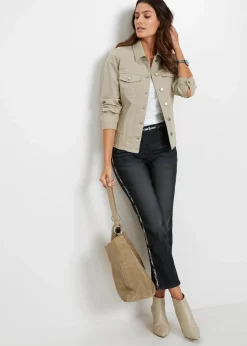 bonprix Jacken & Mäntel|Bekleidung·Hosen^Twill-Jacke sand