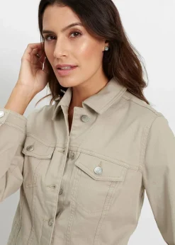 bonprix Jacken & Mäntel|Bekleidung·Hosen^Twill-Jacke sand