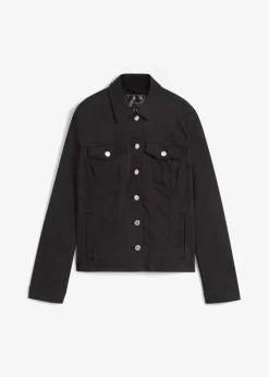 bonprix Jacken & Mäntel|Bekleidung·Hosen^Twill-Jacke schwarz