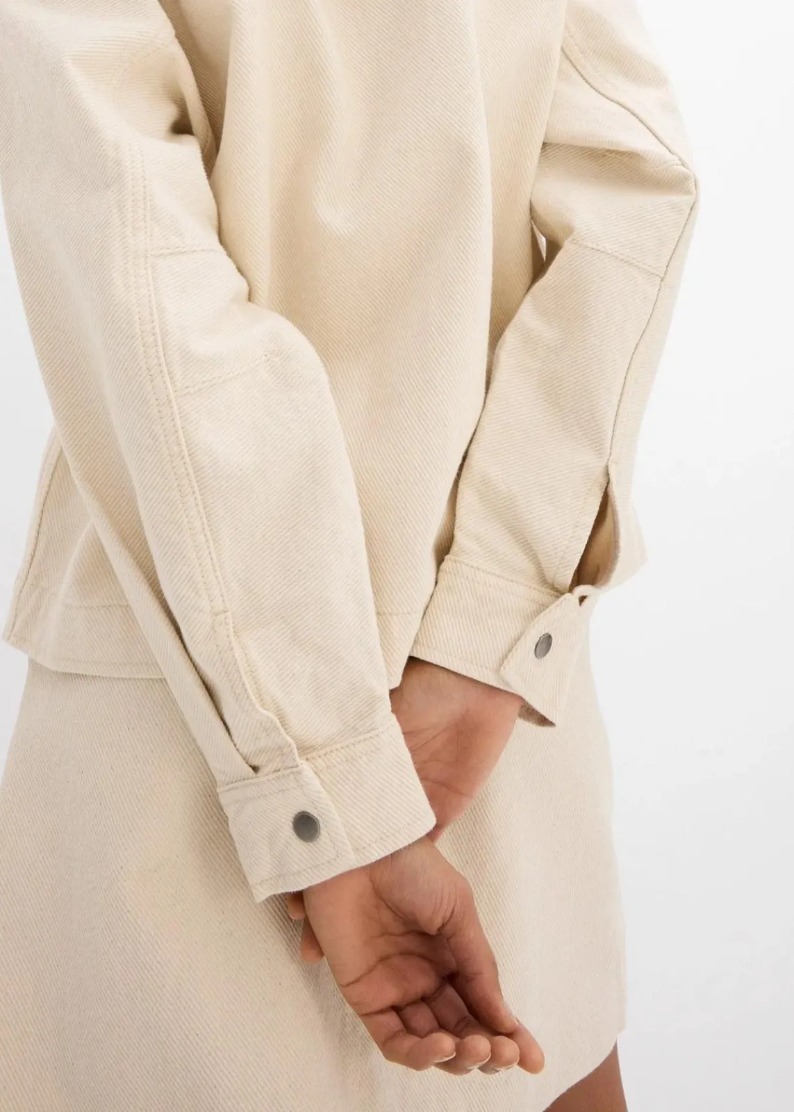 bonprix Bekleidung·Hosen|Zweiteiler & Sets^Twill-Jacke aus reiner Baumwolle natur