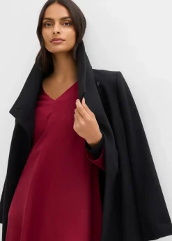 bonprix Kleider|Bekleidung·Pullover & Strickjacken^Twill-Kleid aus fließendem Lyocell pflaumenrot