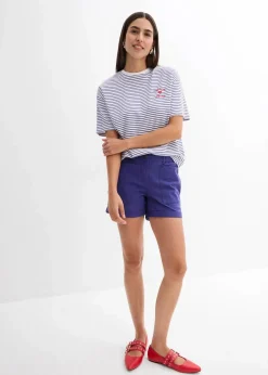 bonprix Bekleidung·Outdoorbekleidung|Bekleidung·Kleider^Twill-Shorts dunkelblau