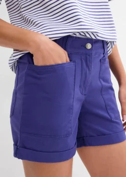 bonprix Bekleidung·Outdoorbekleidung|Bekleidung·Kleider^Twill-Shorts dunkelblau