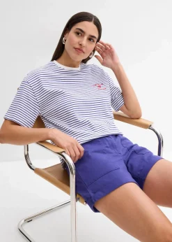 bonprix Bekleidung·Outdoorbekleidung|Bekleidung·Kleider^Twill-Shorts dunkelblau