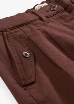 bonprix Bekleidung·Outdoorbekleidung|Bekleidung·Kleider^Twill-Shorts mit hohem Bund terrabraun