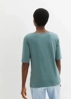 bonprix Shirts & Tops|Basics^U-Boot-Ausschnitt-Shirt graugrün