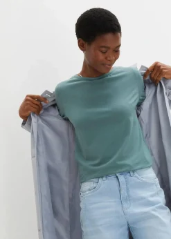 bonprix Shirts & Tops|Basics^U-Boot-Ausschnitt-Shirt graugrün