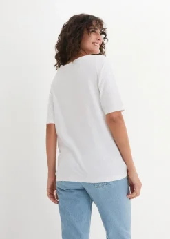 bonprix Shirts & Tops|Basics^U-Boot-Ausschnitt-Shirt weiß