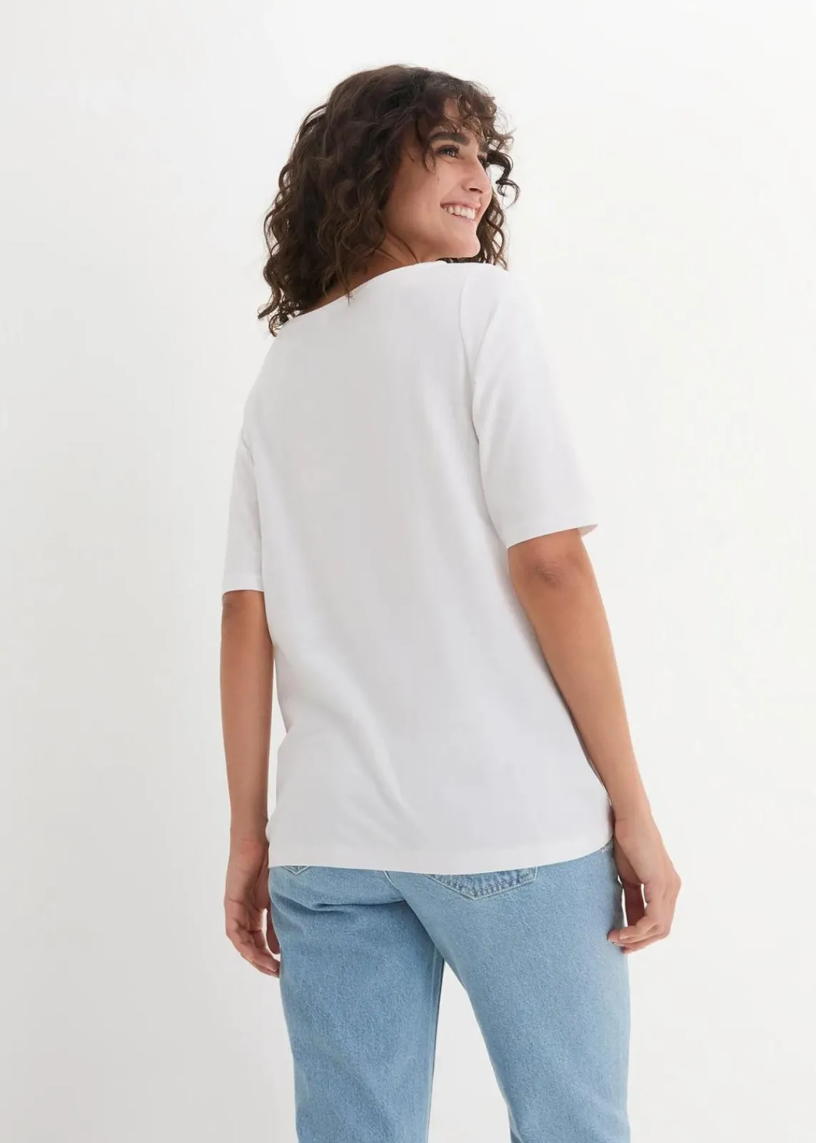 bonprix Shirts & Tops|Basics^U-Boot-Ausschnitt-Shirt weiß